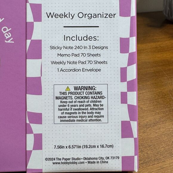 Weekly Organizer Planner Undated Pad Sticky Notes Accordion Envelope - Picture 7 of 7